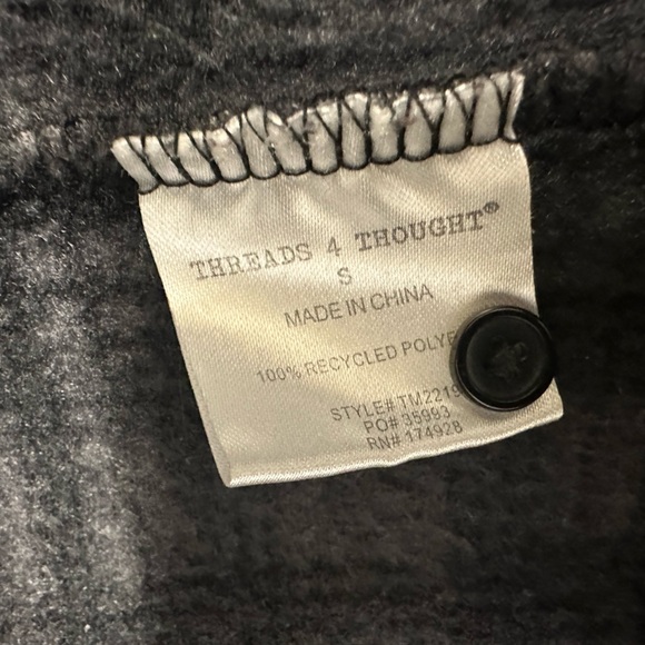 Threads 4 Thought Plaid Print Slim Fit Shirt Jacket Charcoal Sz Small EUC - Picture 8 of 9